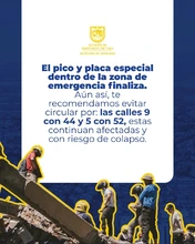 Cali retoma el ‘pico y placa’ habitual desde el 1 de septiembre: se mantienen recomendaciones de movilidad en zonas de emergencia