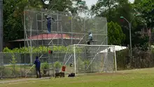 Unidad Recreativa del barrio 12 de Octubre recibió una buena mano en su pantalla y juegos infantiles