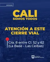 Cierre total en la carrera 8 por trabajos de reparación de tubería