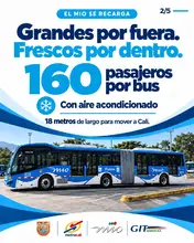Cinco nuevos buses articulados eléctricos refuerzan el servicio del MIO 