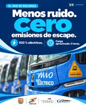 Cinco nuevos buses articulados eléctricos refuerzan el servicio del MIO 