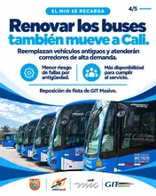 Cinco nuevos buses articulados eléctricos refuerzan el servicio del MIO 