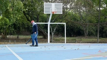 Cancha múltiple del Parque Recreativo Calimío Norte muestra su nueva cara con adecuación de la Alcaldía