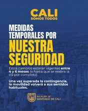 Alcaldía implementa medidas temporales de movilidad para garantizar la circulación y el acceso local en zonas intervenidas