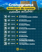 Alcaldía de Cali presenta el cronograma de rendiciones de cuentas de octubre: ciudadanía podrá conocer la gestión de los organismos distritales
