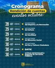 Alcaldía de Cali presenta el cronograma de rendiciones de cuentas de octubre: ciudadanía podrá conocer la gestión de los organismos distritales
