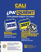 Un respiro para el bolsillo caleño: Hacienda habilita los alivios tributarios para acompañar a las familias y reconstruir a Cali