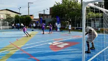 Alcaldía entregó cancha múltiple y dotación en Comuneros I