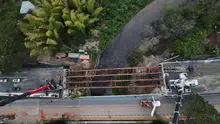 ¡Un hito para la Avenida Cañasgordas! Completado el izaje de las cinco vigas del puente sobre el río Pance