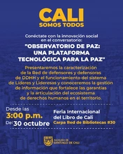 Paz y Cultura Ciudadana participa en la ‘Feria Internacional del Libro Cali 2026’