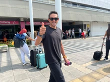 Rigoberto Urán recibe en Cali a Peter Sagan, Rui Costa y Óscar Sevilla, entre varias de las figuras que llegan para el Giro de Rigo