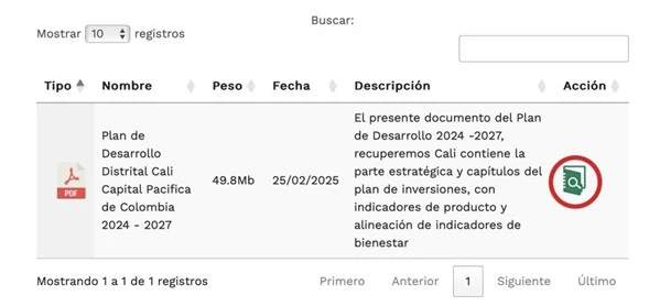 Descargue la versión digital del Plan de Desarrollo 2024 - 2027  ‘Cali, Capital Pacífica de Colombia’ 