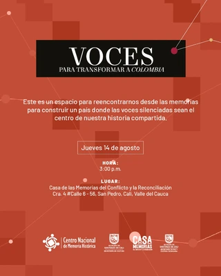 El 14 de agosto se inaugura en Cali la exposición ‘Voces para transformar a Colombia’ del Centro Nacional de Memoria Histórica