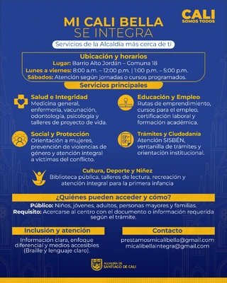 Mi Cali Bella se integra: servicios de la Alcaldía más cerca de la comunidad