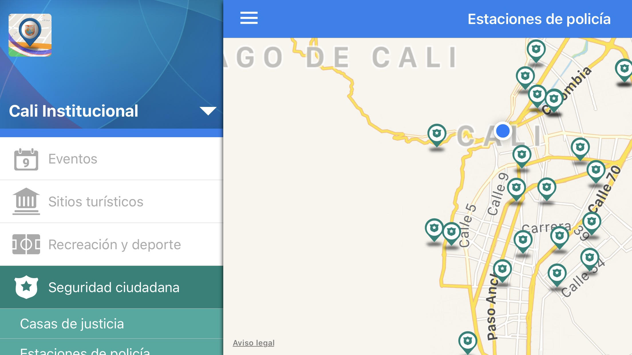 Cali Institucional, una aplicación móvil que te enseña la ciudad.