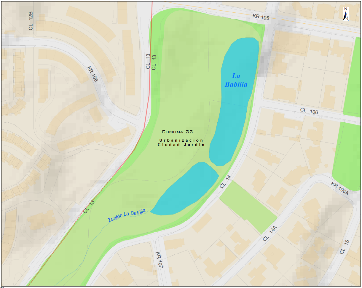 Mapa Humedal la Babilla – Zanjón del Burro