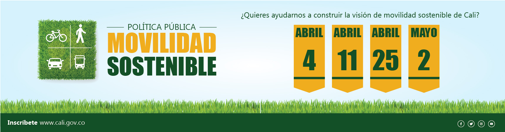 Inician encuentros de participación ciudadana para formular la Política Pública de Movilidad Sostenible 