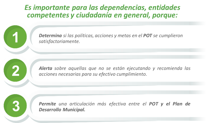 Seguimiento y evaluacion del POT