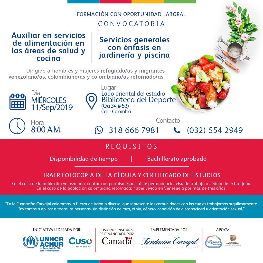 Participe en la convocatoria de formación para el trabajo Participe en la convocatoria de formación para el trabajo
