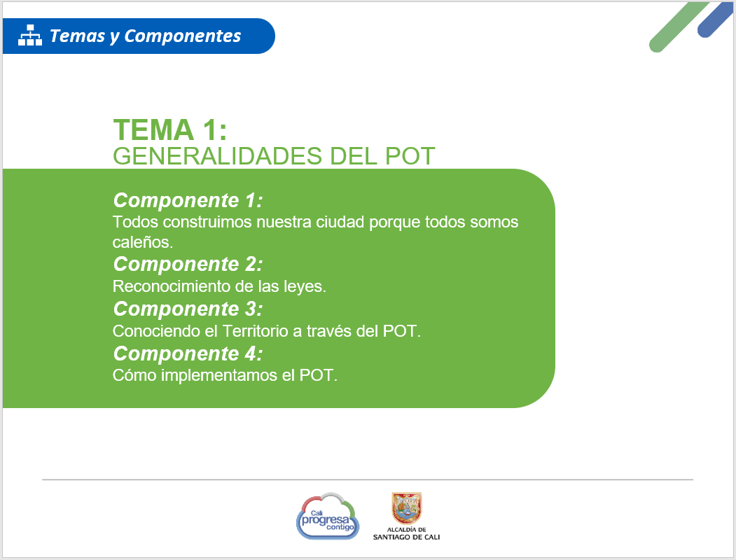 Tema generalidades del POT