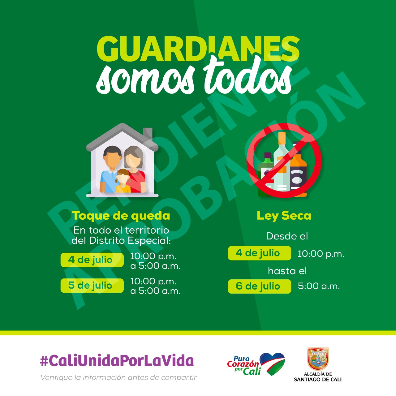 Alcaldía de Cali decreta Toque de Queda y Ley Seca para el fin de semana
