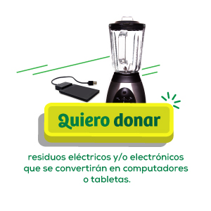 Quiero donar residuos eléctricos y/o electrónicos que se convertiran en computadores, tablets o celulares nuevos