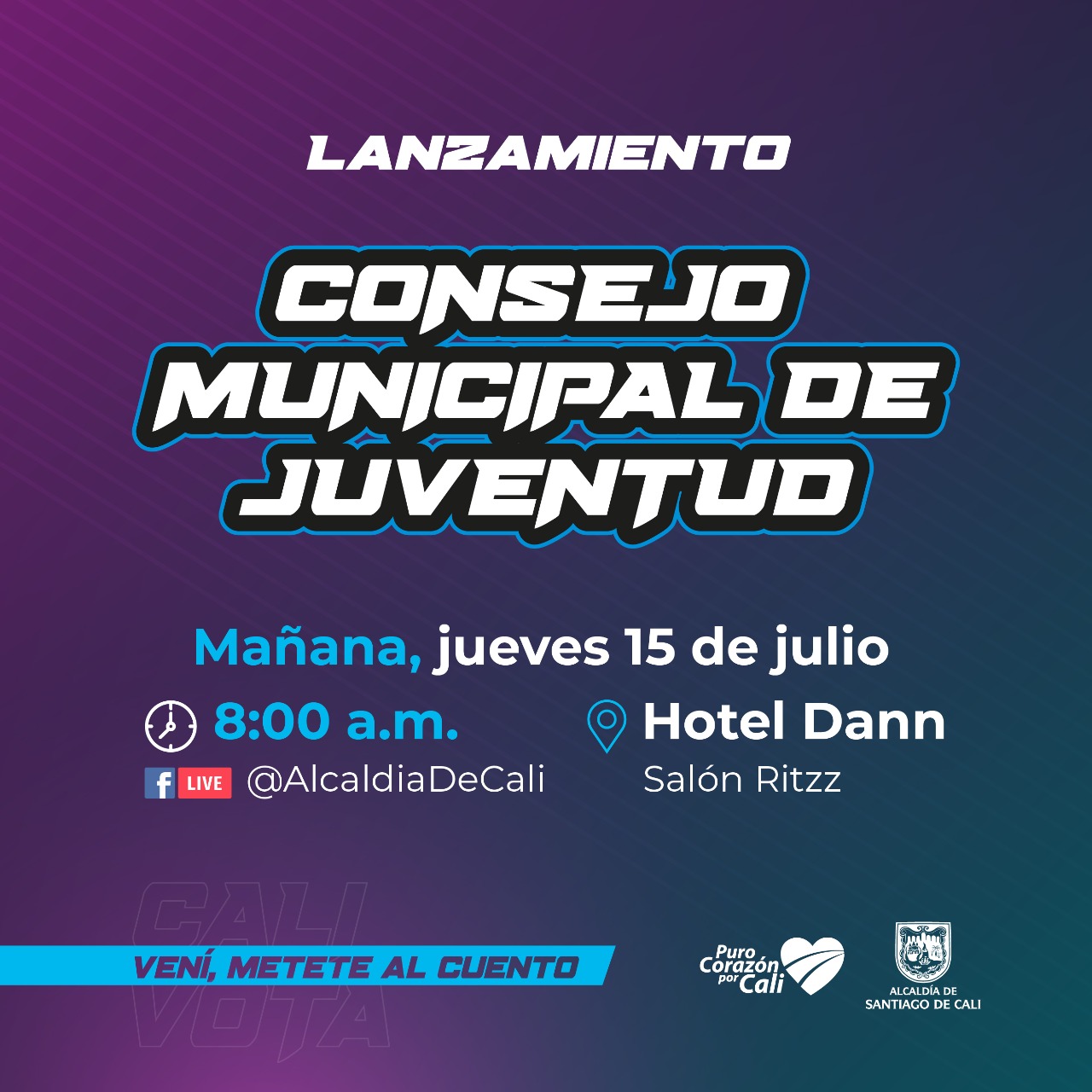 Este jueves será el lanzamiento del proceso de elección del Consejo Municipal de Juventud Este jueves será el lanzamiento del proceso de elección del Consejo Municipal de Juventud