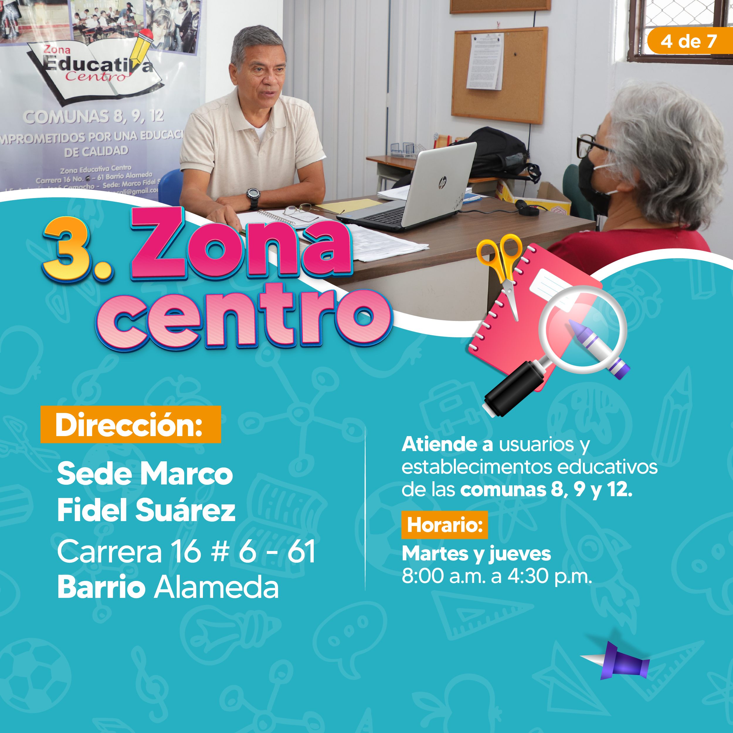 Ubicación zonas educativas 4