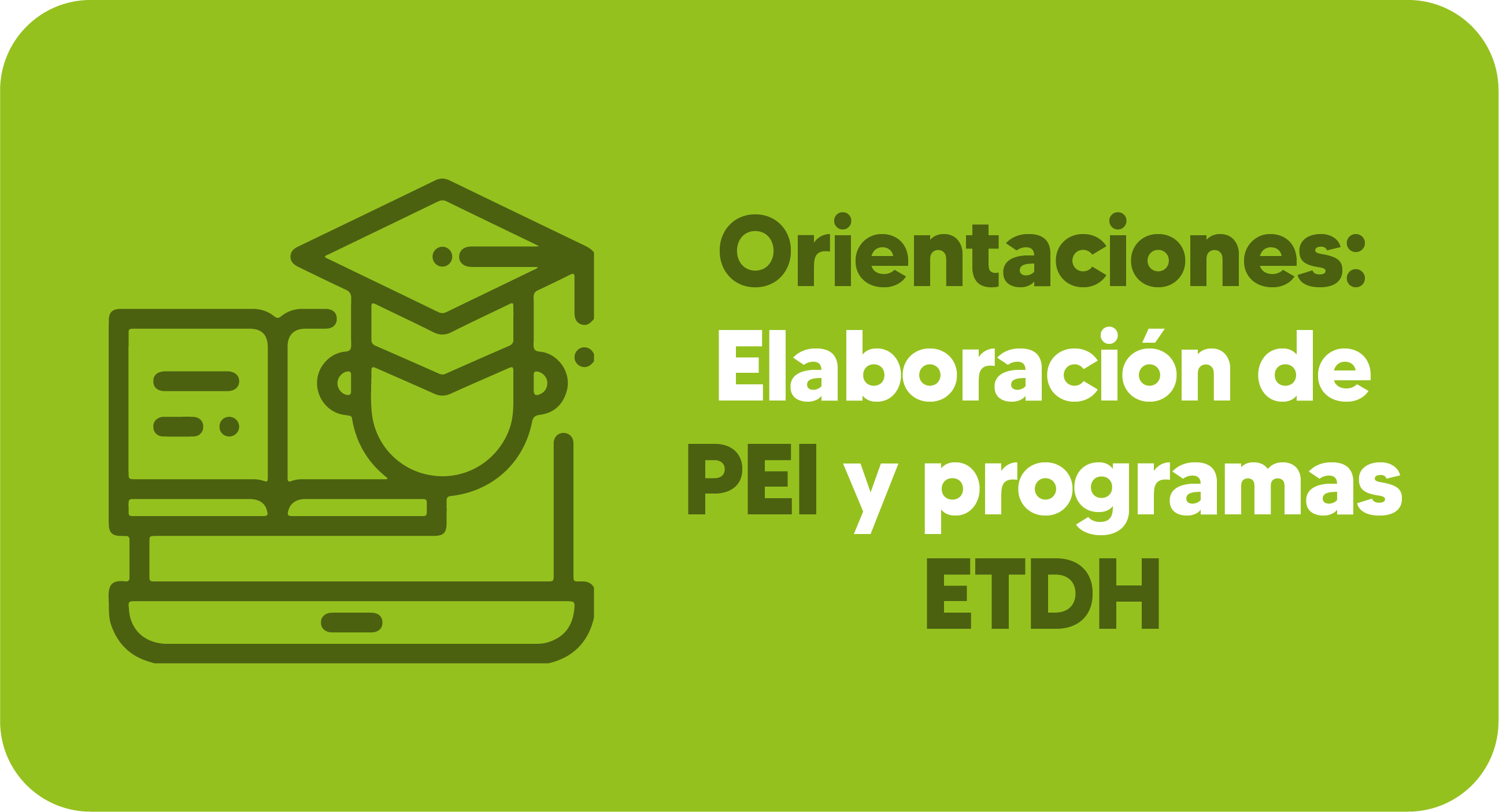 Elaboración de PEI y programas ETDH
