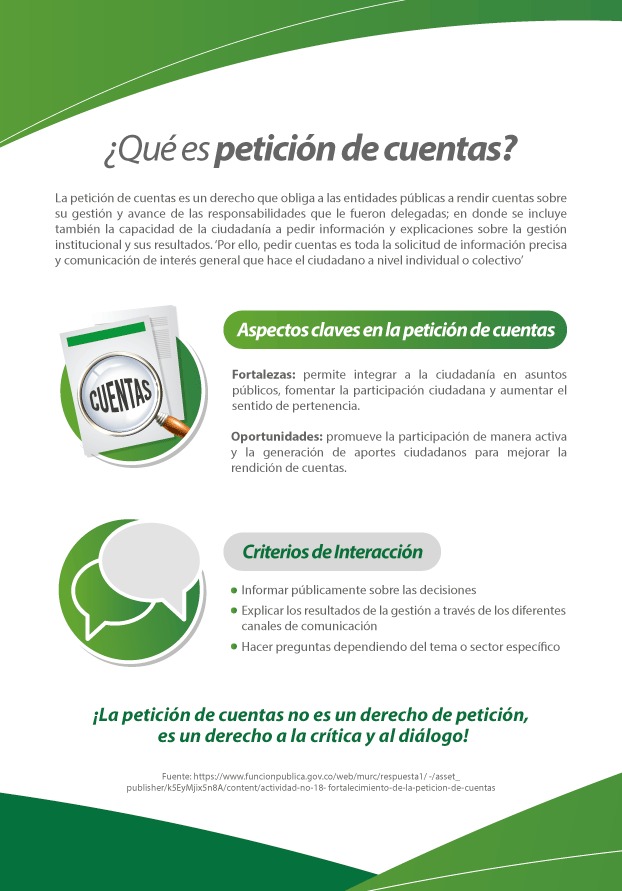 Petición de cuentas, otro canal para la participación ciudadana