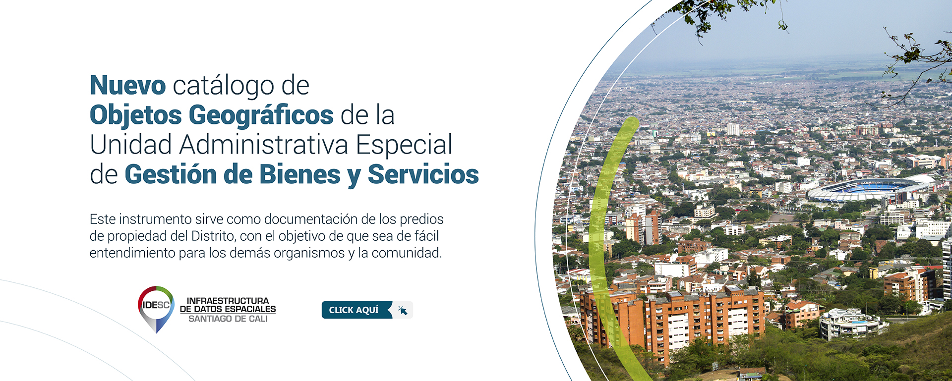 Pieza gráfica una fotografía panorámica de la ciudad al lado izquierdo, y el título de la noticia y un breve resumen al costado derecho.