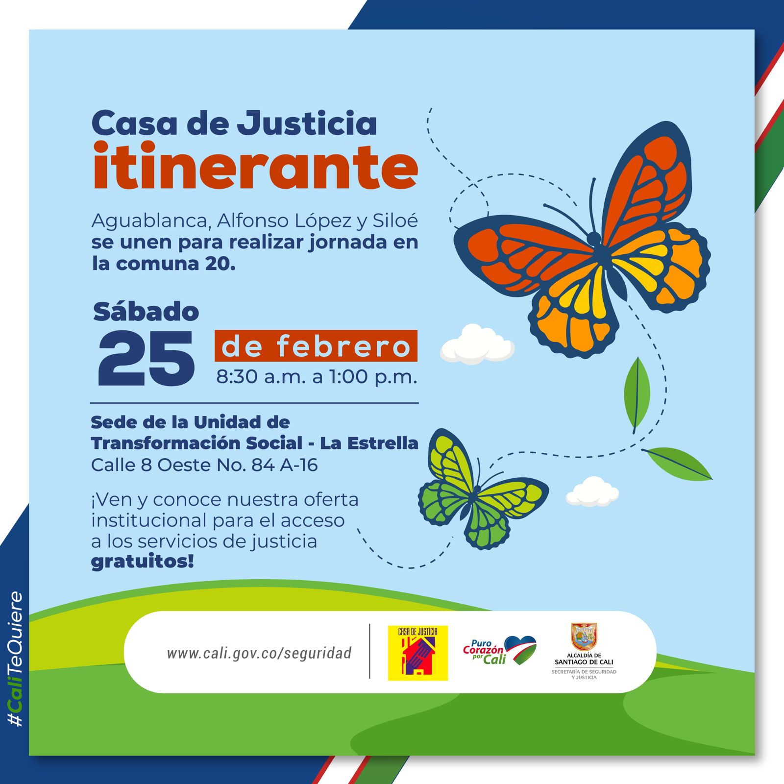 Agéndate con la Casa de Justicia Itinerante este sábado en la comuna 20 Agéndate con la Casa de Justicia Itinerante este sábado en la comuna 20