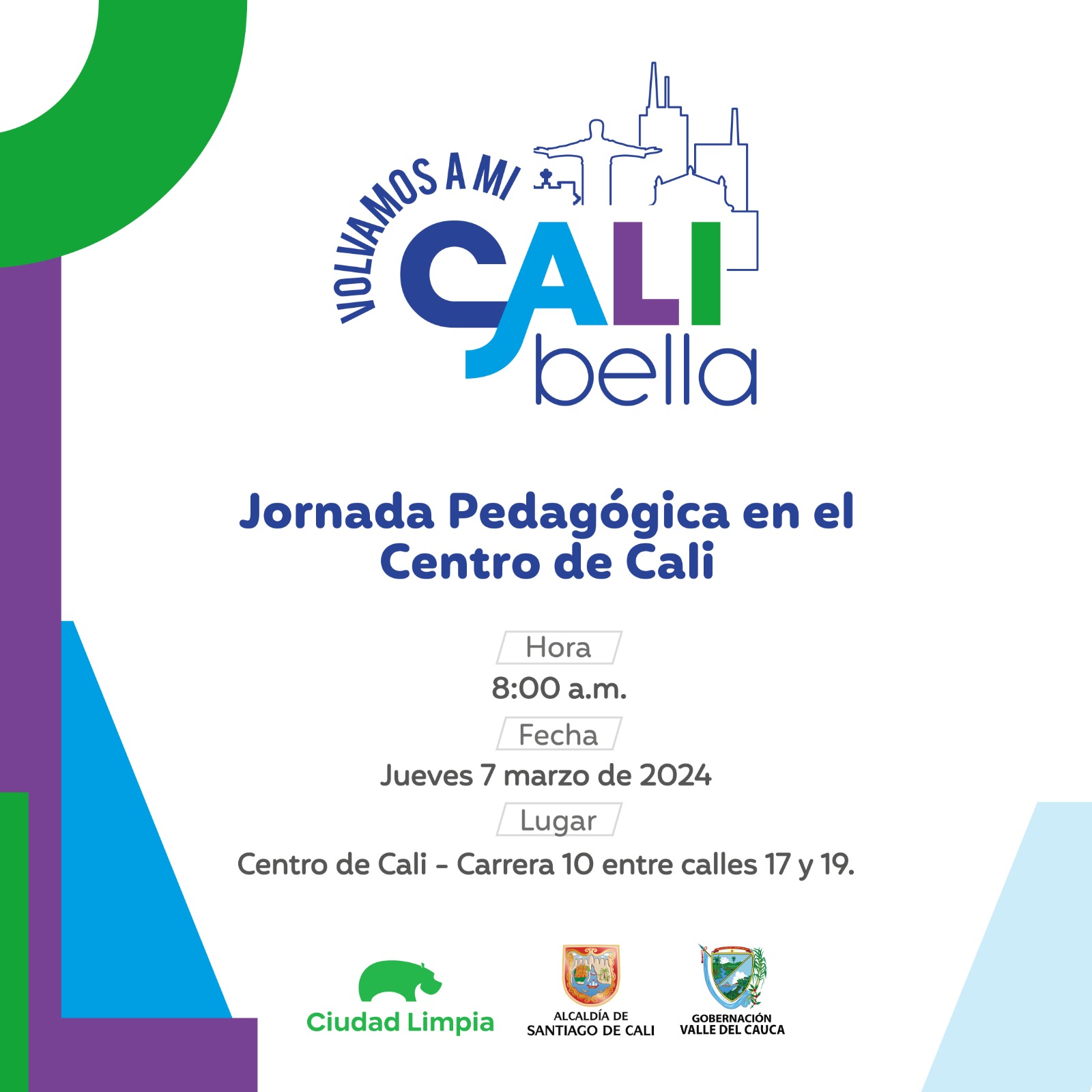 Jornada pedagógica en el Centro de Cali Jornada pedagógica en el Centro de Cali