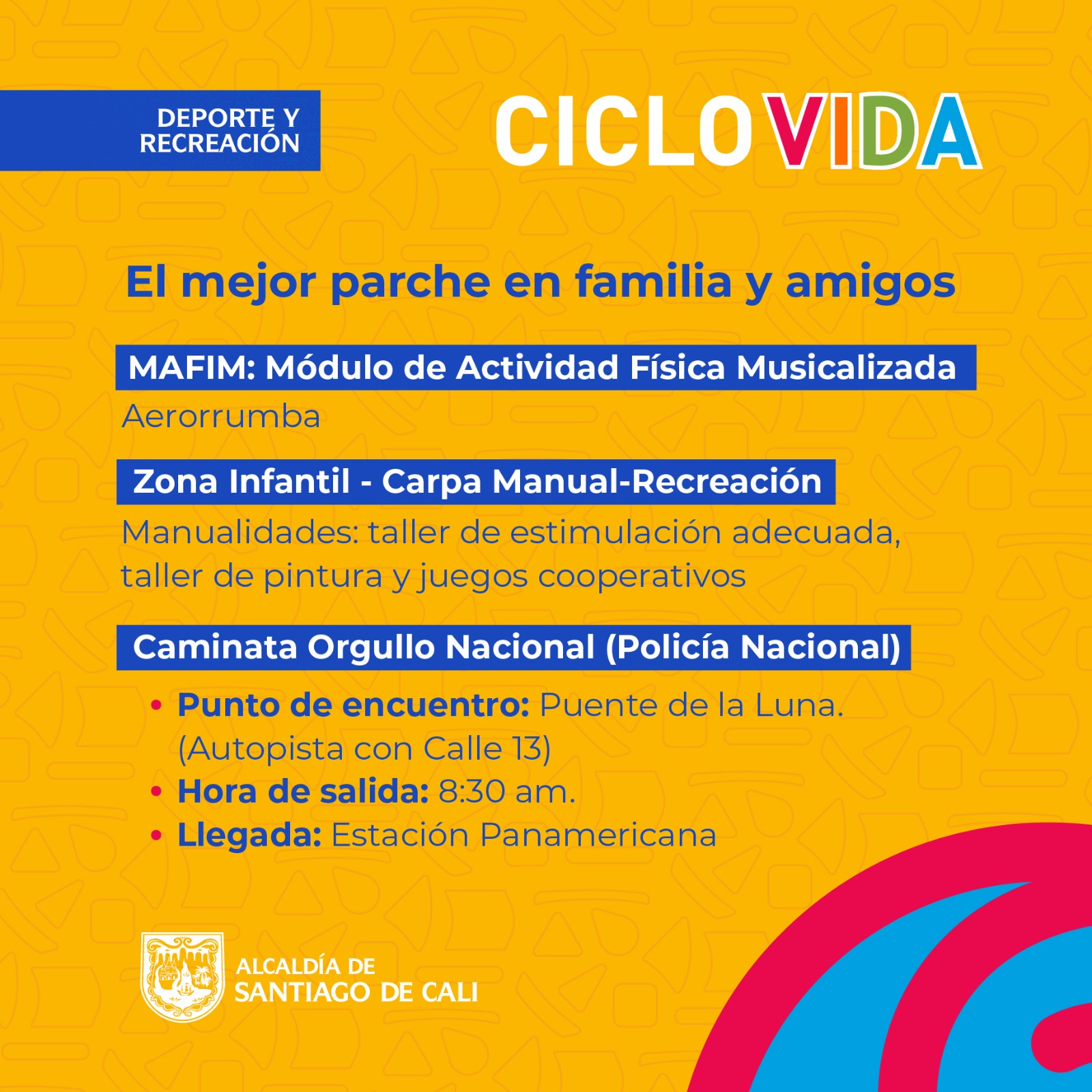 La Ciclovida del domingo 14 de julio se vivirá con orgullo nacional y pasión por la tricolor La Ciclovida del domingo 14 de julio se vivirá con orgullo nacional y pasión por la tricolor
