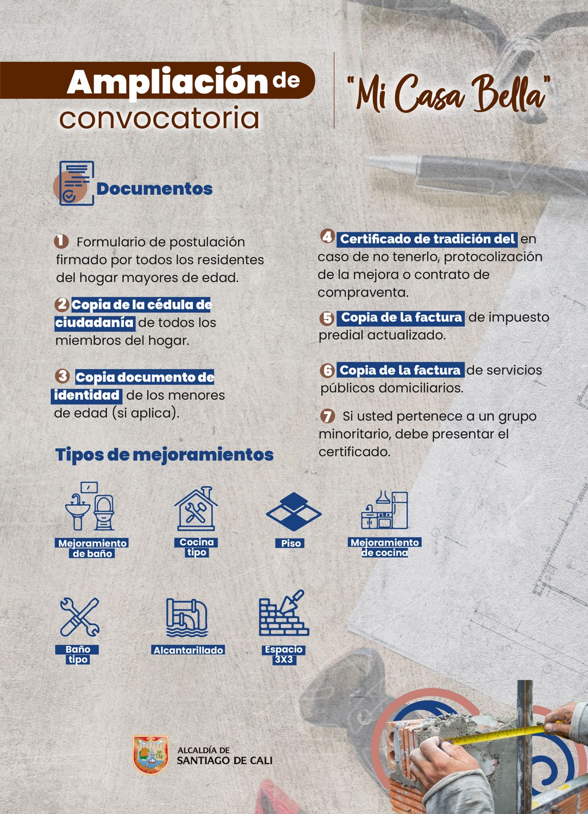 Volante Ampliación de subsidio de mejoramiento de vivienda “Mi Casa Bella” - 01