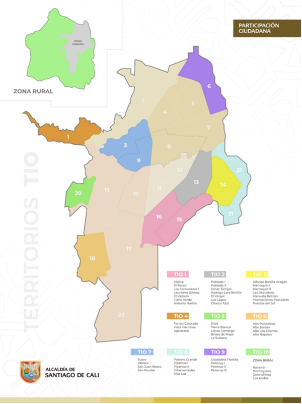 Mapa de territorios priorizados Mapa de territorios priorizados