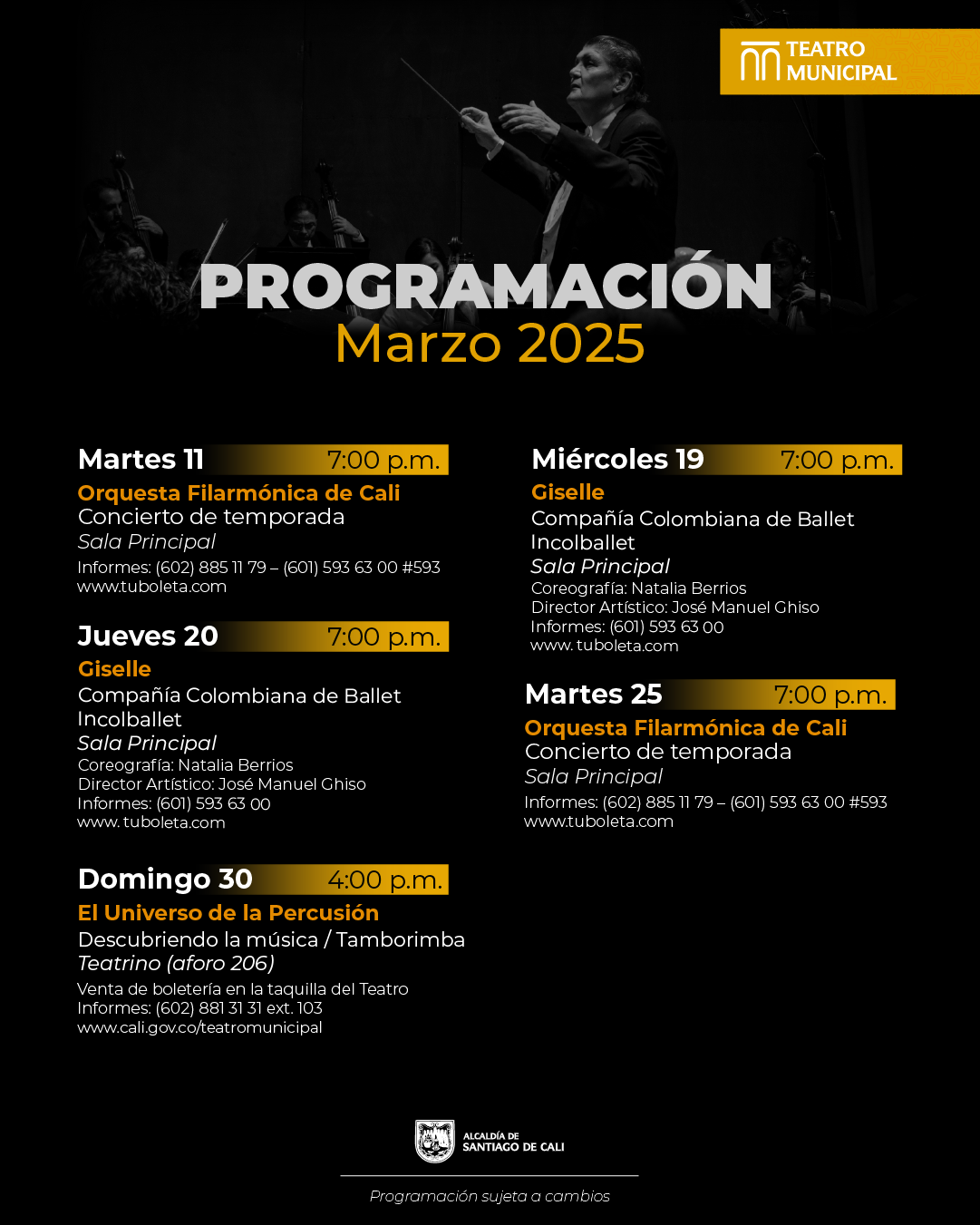 Vive los clásicos: música, ballet y percusión en el Teatro Municipal Vive los clásicos: música, ballet y percusión en el Teatro Municipal