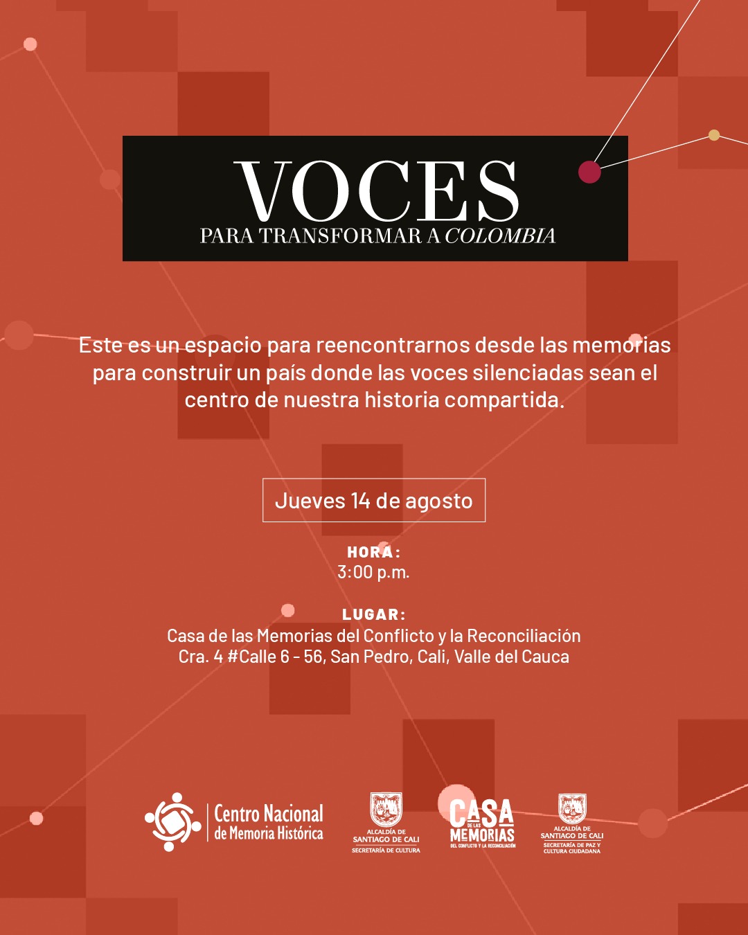 El 14 de agosto se inaugura en Cali la exposición ‘Voces para transformar a Colombia’ del Centro Nacional de Memoria Histórica