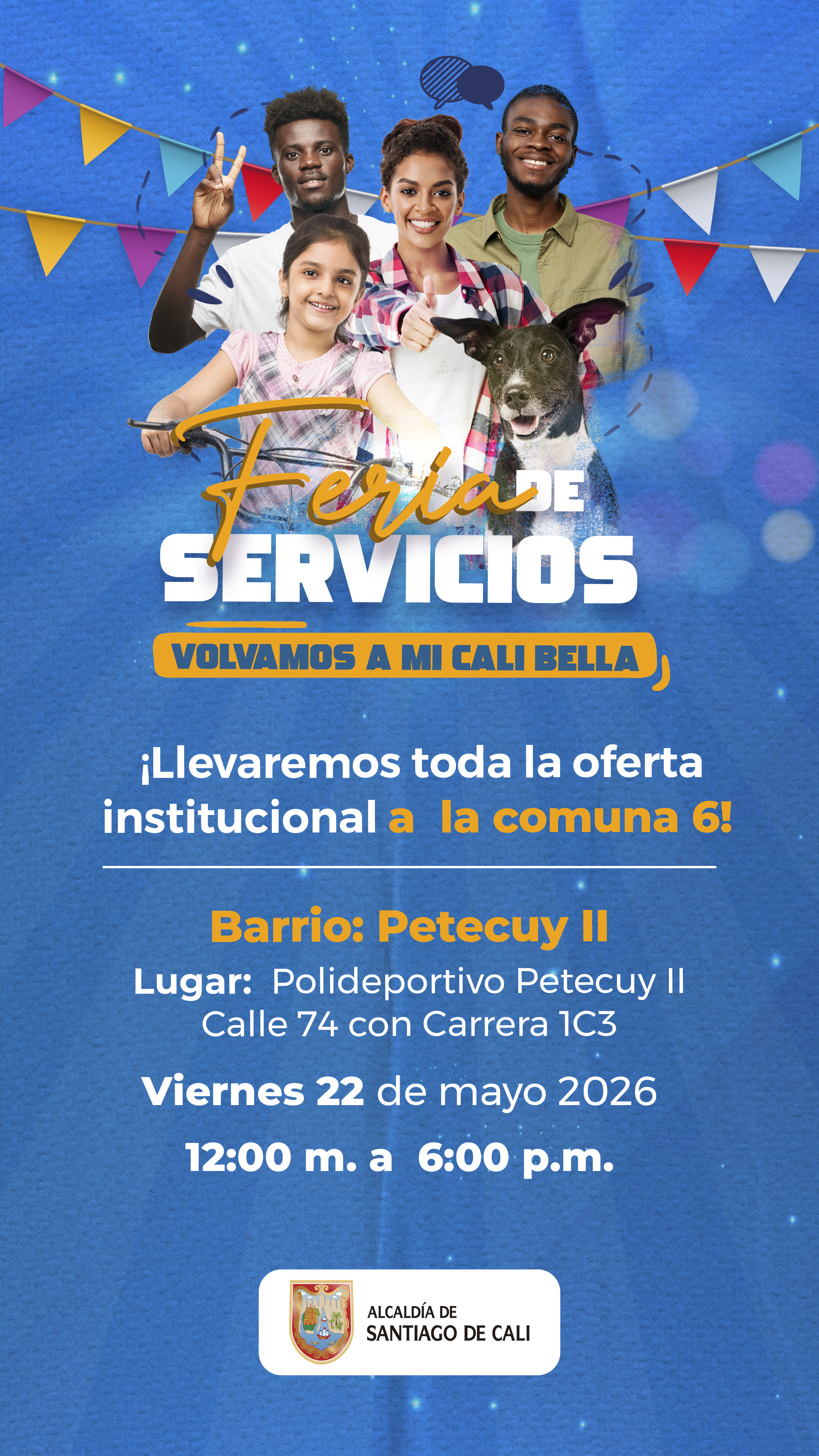 La Alcaldía lleva sus servicios al corazón del oriente: la Feria de Servicios ‘Volvamos a Mi Cali Bella’ llegará este viernes a Petecuy II