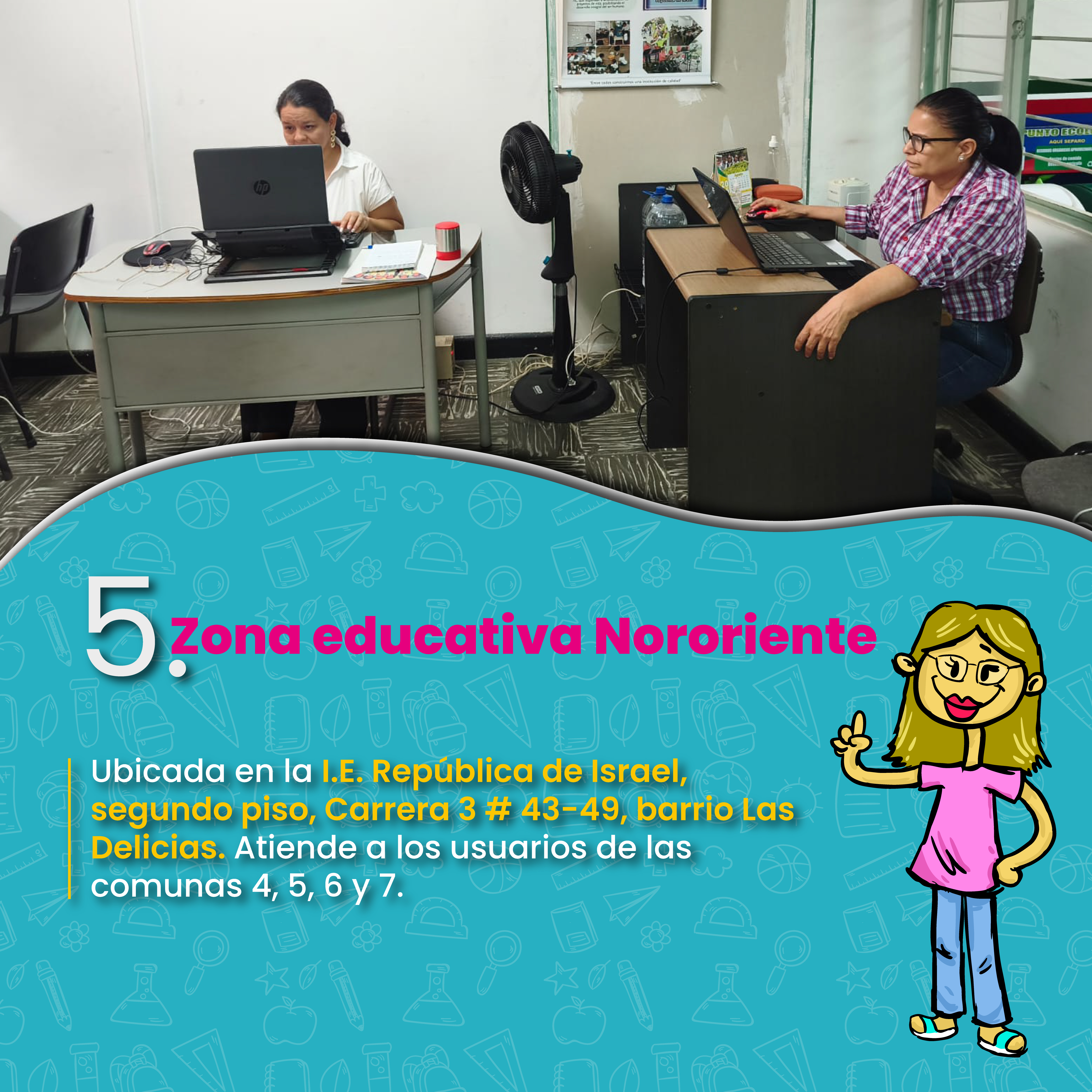 Ubicación zonas educativas 5