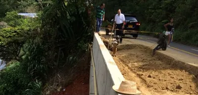 En junio se entrega muro de contención de la vía a Felidia