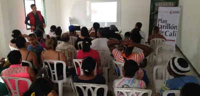 Plan Jarillón de Cali realiza taller de emergencia con comunidades