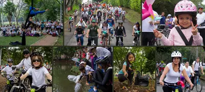 400 caleños pedalearon por los humedales
