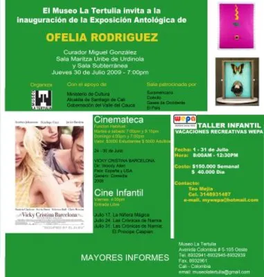 Museo La Tertulia invita a la inauguración de la exposición antológica de Ofelia Rodríguez
