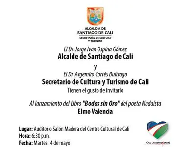 Este martes lanzamiento del libro ´Bodas sin Oro`.