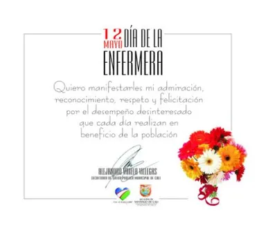 Secretario de Salud Municipal felicita a las enfermeras en su día