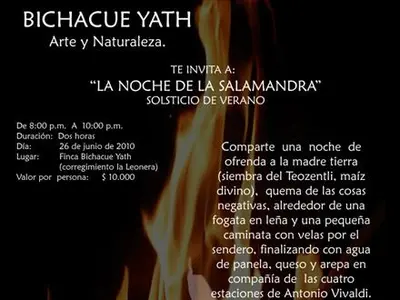 Noche de Salamandra, en el corregimiento La Leonera