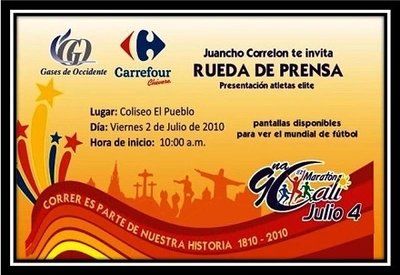 Rueda de Prensa, Media Maratón de Cali