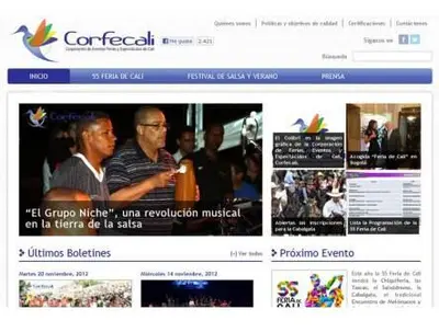 La Feria de Cali tiene su propio portal web; la programación detallada, en la página de Corfecali