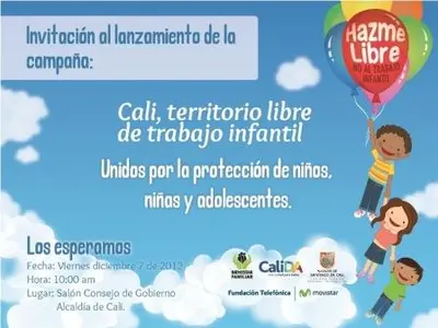 Este viernes, rueda de prensa por campaña ‘Cali Territorio Libre de Trabajo Infantil’